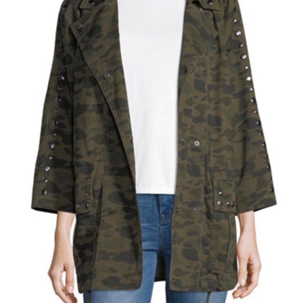 Woman’s jacket, Monarda Camouflage Utility Coat, Rebecca Minkoff